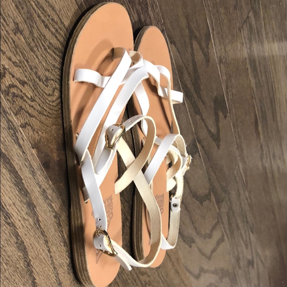 Ancient Greek Sandals White Strappy Sandals - Picture 2 of 3
